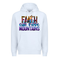 White Faith Can Move Mountains Premium Hoodie - LillyAllenDesigns