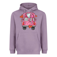 Lavender valentines day gnome truck Heavyweight Hoodie - MaliasSmallBusiness
