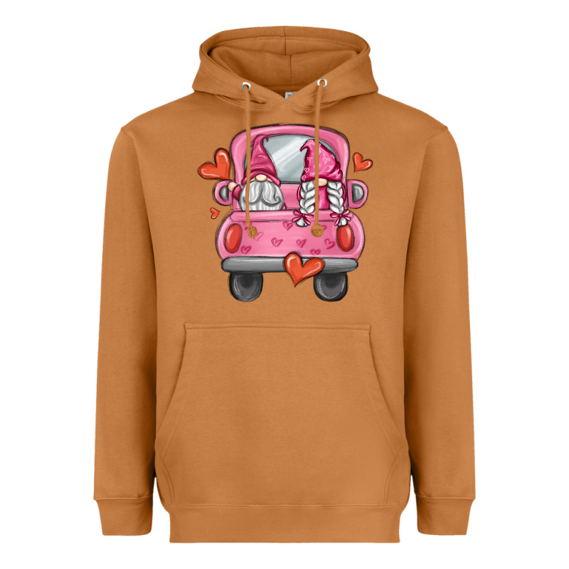Valentines Day Gnome Truck Heavyweight Hoodie by MaliasSmallBusiness | Teevron