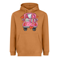 Meerkat valentines day gnome truck Heavyweight Hoodie - MaliasSmallBusiness