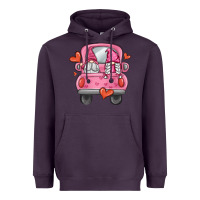 Plum valentines day gnome truck Heavyweight Hoodie - MaliasSmallBusiness