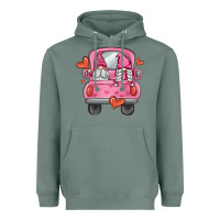 Sage valentines day gnome truck Heavyweight Hoodie - MaliasSmallBusiness