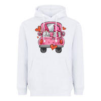 White valentines day gnome truck Heavyweight Hoodie - MaliasSmallBusiness