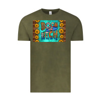 Vintage Olive boom bitch get out the way skinny metal can holder Vintage Tee - HRA Design Shop