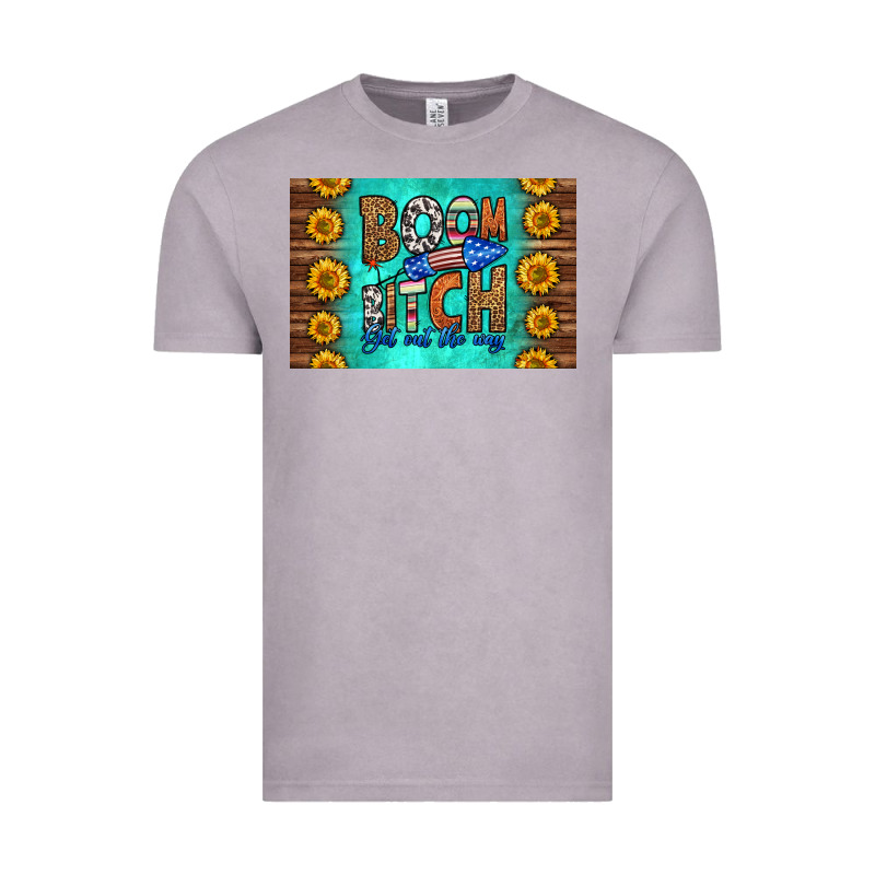 Boom Bitch Get Out The Way Skinny Metal Can Holder Vintage Tee by HRA Design Shop | Teevron