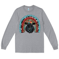 Heather Grey black angus  rainbow Long Sleeve Tee - JahusDesignShop