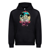 Black summer skeleton cocktail Urban Hoodie - NancyCooperArtShop