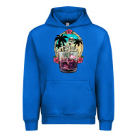 Cobalt summer skeleton cocktail Urban Hoodie - NancyCooperArtShop