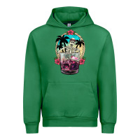 Emerald summer skeleton cocktail Urban Hoodie - NancyCooperArtShop
