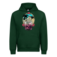Foreset Green summer skeleton cocktail Urban Hoodie - NancyCooperArtShop