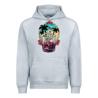 Heather Grey summer skeleton cocktail Urban Hoodie - NancyCooperArtShop