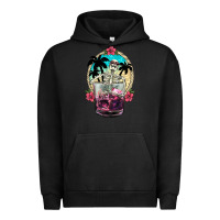 Pigment Black summer skeleton cocktail Urban Hoodie - NancyCooperArtShop