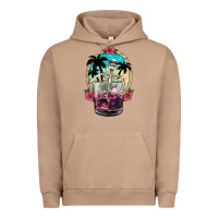 Pigment Burro summer skeleton cocktail Urban Hoodie - NancyCooperArtShop