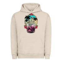 Pigment French Oak summer skeleton cocktail Urban Hoodie - NancyCooperArtShop