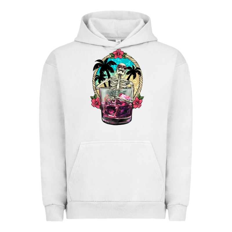 Summer Skeleton Cocktail Urban Hoodie by NancyCooperArtShop | Teevron