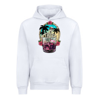 White summer skeleton cocktail Urban Hoodie - NancyCooperArtShop