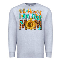Heather Grey oh honey i am that mom Premium Sweatshirt - NancyCooperArtShop