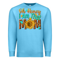 Ocean Blue oh honey i am that mom Premium Sweatshirt - NancyCooperArtShop