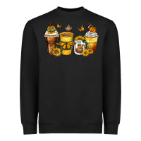 Black butterfly coffee cups Heavyweight Sweatshirt - Zillion Design Studio