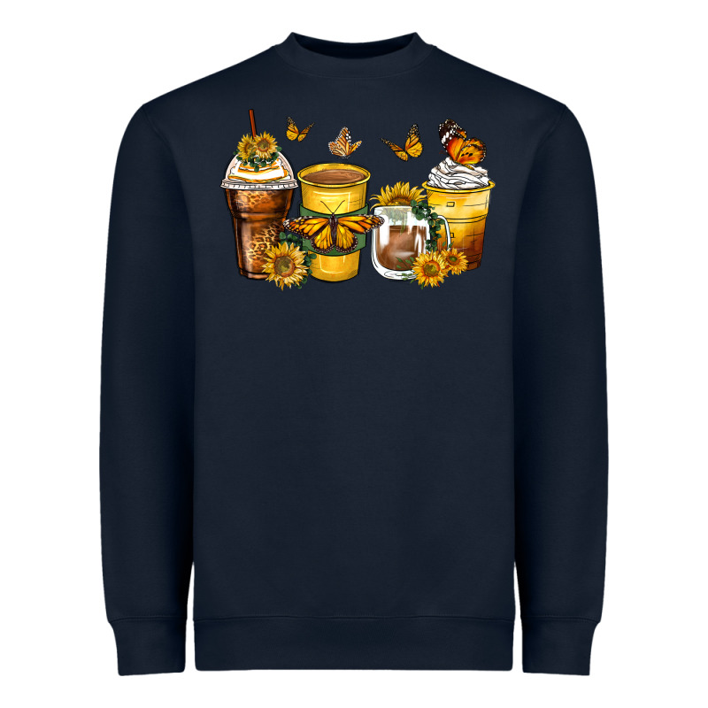 Butterfly Coffee Cups Heavyweight Sweatshirt by Zillion Design Studio | Teevron