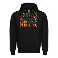 Black santa's favorite nurse Zipper Hoodie - Jasminsmagicworld