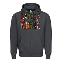 Smoke santa's favorite nurse Zipper Hoodie - Jasminsmagicworld