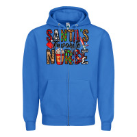 True Royal santa's favorite nurse Zipper Hoodie - Jasminsmagicworld