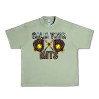 Oil Green calm your mits Urban Heavy Tee - CowhideDigitalArt
