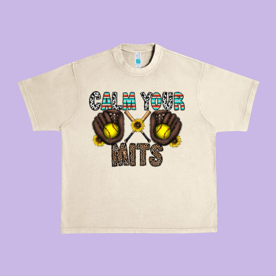 Calm Your Mits Urban Heavy Tee Designed By Cowhidedigitalart