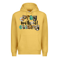 Antique Gold Pray Without Ceasing Premium Hoodie - LillyAllenDesigns