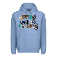 Colony Blue Pray Without Ceasing Premium Hoodie - LillyAllenDesigns
