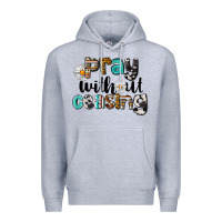 Heather Grey Pray Without Ceasing Premium Hoodie - LillyAllenDesigns