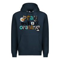 Navy Pray Without Ceasing Premium Hoodie - LillyAllenDesigns