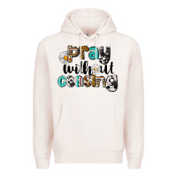 Pale Pink Pray Without Ceasing Premium Hoodie - LillyAllenDesigns