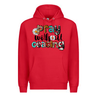 Red Pray Without Ceasing Premium Hoodie - LillyAllenDesigns