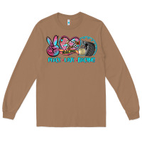 Toasted Coconut peace love racing Long Sleeve Tee - AdoDesignShop