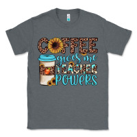 Charcoal Heather coffee gives me teacher powers Classic Tee - JahusDesignShop