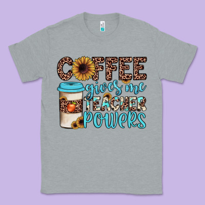 Coffee Gives Me Teacher Powers Classic Tee Designed By Jahusdesignshop
