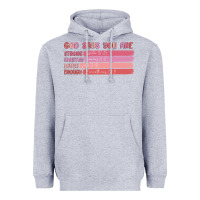 Heather Grey god says you are Heavyweight Hoodie - MaliasSmallBusiness
