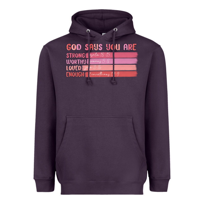 God Says You Are Heavyweight Hoodie by MaliasSmallBusiness | Teevron