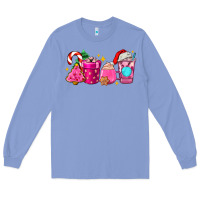 Colony Blue pink christmas coffee cups Long Sleeve Tee - AdoDesignShop