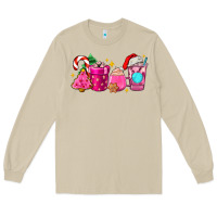 Mushroom pink christmas coffee cups Long Sleeve Tee - AdoDesignShop