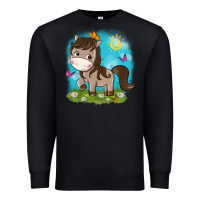Black little cute horse Premium Sweatshirt - NancyCooperArtShop