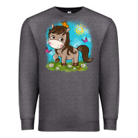 Charcoal Heather little cute horse Premium Sweatshirt - NancyCooperArtShop
