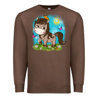 Chestnut little cute horse Premium Sweatshirt - NancyCooperArtShop