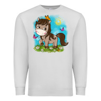 Dove Grey little cute horse Premium Sweatshirt - NancyCooperArtShop