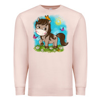 Pale Pink little cute horse Premium Sweatshirt - NancyCooperArtShop