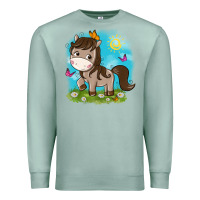 Seafoam little cute horse Premium Sweatshirt - NancyCooperArtShop