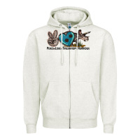 Oatmeal Heather peace love triceratops horridus Zipper Hoodie - LillyAllenDesigns