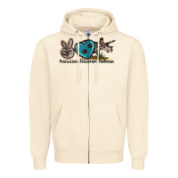 Peace Love Triceratops Horridus Zipper Hoodie | Teevron